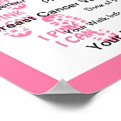 Pink Breast Cancer Walker Pink I Can Poster (Ecke)