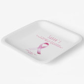 Pink Breast Cancour Survivor Fundraiser Party Pappteller (Gewinkelt)