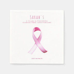 Pink Breast Cancour Survivor Fundraiser Party Serviette