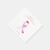 Pink Breast Cancour Survivor Fundraiser Party Serviette (Ecke)