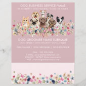 Pink Breeds Dog Walker Budget Tickets Flyer (Rückseite)