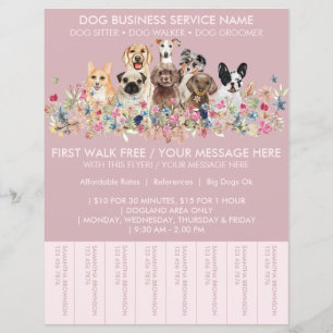 Pink Breeds Hundeausführer Budget-Tickets Flyer