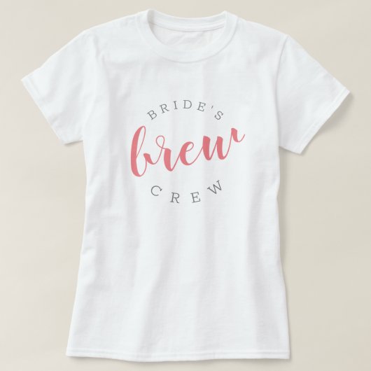 Pink Brew Crew Brauerei Themenwelt Junggeselinnen- T-Shirt (Design vorne)