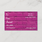 Pink Brick Geschenkkarte Rabattkarte (Rückseite)