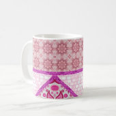 Pink Brick Paisley Tasse (Vorderseite Links)