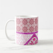 Pink Brick Paisley Tasse (Links)
