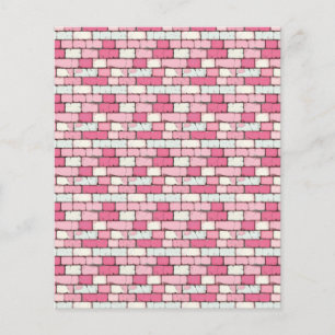 Pink Brick Wall Scrapbook Papier Junk Journal Pape