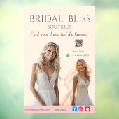 Pink Bridal Bliss Celebrate Love Happiness Wedding Fensteraufkleber (Blatt 3)