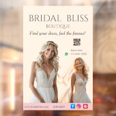Pink Bridal Bliss Celebrate Love Happiness Wedding Fensteraufkleber (Blatt 2)
