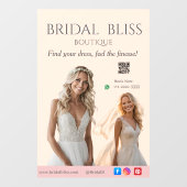 Pink Bridal Bliss Celebrate Love Happiness Wedding Fensteraufkleber (Blatt)