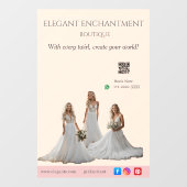 Pink Bridal Bliss Celebrate Love Happiness Wedding Fensteraufkleber (Blatt)