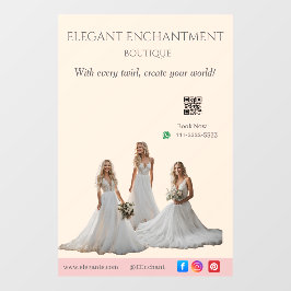 Pink Bridal Bliss Celebrate Love Happiness Wedding Fensteraufkleber