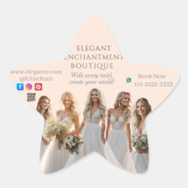 Pink Bridal Bliss Celebrate Love Happiness Wedding Stern-Aufkleber