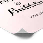 Pink Bridal Brunch Bubbly Empfang Poster (Ecke)