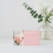 Pink Bridal Rose Visitenkarte (Stehend Vorderseite)
