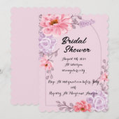 PINK BRIDAL SHOWER EINLADUNG (Vorne/Hinten)