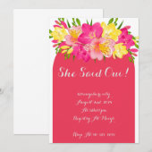 PINK BRIDAL SHOWER EINLADUNG (Vorne/Hinten)