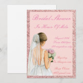PINK BRIDAL SHOWER EINLADUNG (Vorne/Hinten)