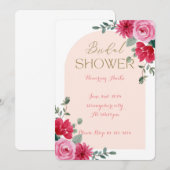 PINK BRIDAL SHOWER EINLADUNG (Vorne/Hinten)
