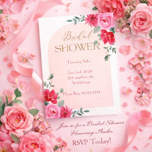 PINK BRIDAL SHOWER EINLADUNG