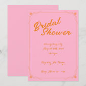 PINK BRIDAL SHOWER EINLADUNG (Vorne/Hinten)