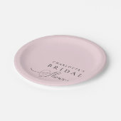 Pink Bridal Shower  Pappteller (Schrägansicht)
