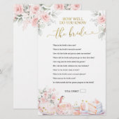 Pink Bridal Tea How Well do You Know the Bride (Vorne/Hinten)