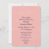 Pink Bridal Tea Party Ankündigung (Rückseite)