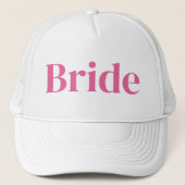 Pink Bride Bachelorette Trucker Hat Truckerkappe (Vorderseite)