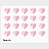 Pink Bride Brautparty Heart Sticker (Blatt)