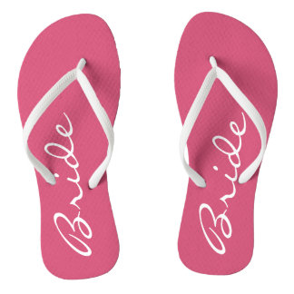 Pink Bride Flip Flops Badesandalen