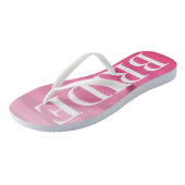 Pink Bride Monogram Streifen Pair Flip Flops Badesandalen (Schrägansicht)