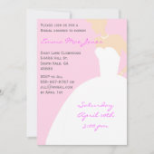 Pink Bride Silhouette Bridal Dusche Einladung (Vorderseite)