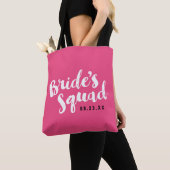 Pink Bride Squad Personalisierte Brautparty Tasche (Von Nahem)