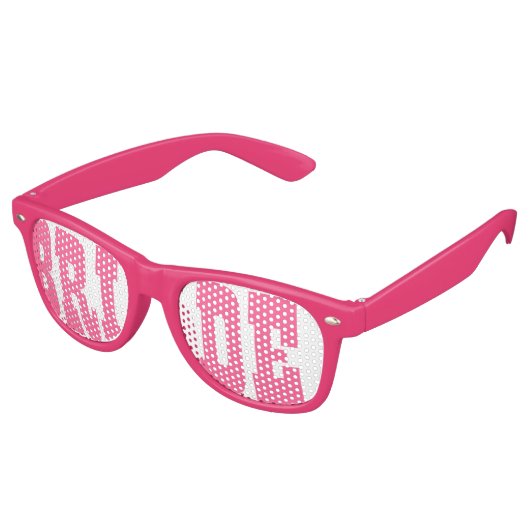 Pink BRIDE Swag Party Brille Sonnenbrille (Schrägansicht)