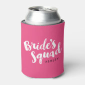 Pink Bride's Squad Personalisiertes Brautparty Ges Dosenkühler (Kanne Vorderseite)