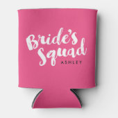 Pink Bride's Squad Personalisiertes Brautparty Ges Dosenkühler (Vorderseite)