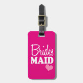 Pink Bridesmaid Gepäckmarke Gepäckanhänger (Vorderseite vertikal)