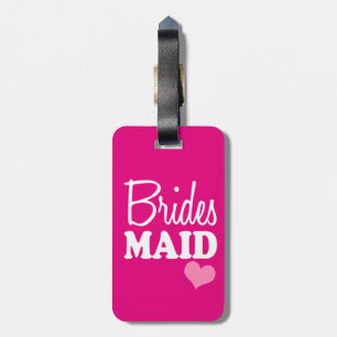 Pink Bridesmaid Gepäckmarke Gepäckanhänger