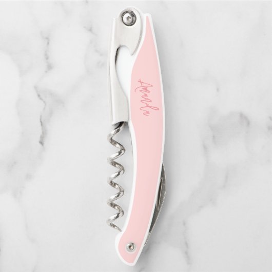 Pink Bridesmaid Personalisierte Korkschraube Kellnermesser (Vorderseite)