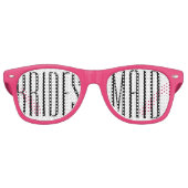 Pink Bridesmaid Swag Party Brille Partybrille (Vorderseite)