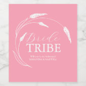 Pink Bridesmaid-Vorschlag Weinetikett (Einzelnes Label)