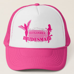 Pink Bridesmaier Junggeselinnen-Abschied LKW-Hut Truckerkappe