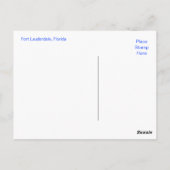 Pink Bridge in Fort Lauderdale Bay, Florida Postkarte (Rückseite)