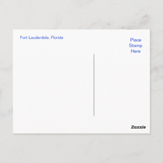 Pink Bridge in Fort Lauderdale Bay, Florida Postkarte (Rückseite)