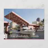Pink Bridge in Fort Lauderdale Bay, Florida Postkarte (Vorderseite)