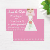 Pink Bridge Save the Date Cards (Schreibtisch)