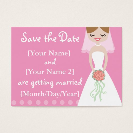Pink Bridge Save the Date Cards (Vorderseite)