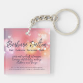 Pink Bright Bokeh Schlüsselanhänger (Rückseite)