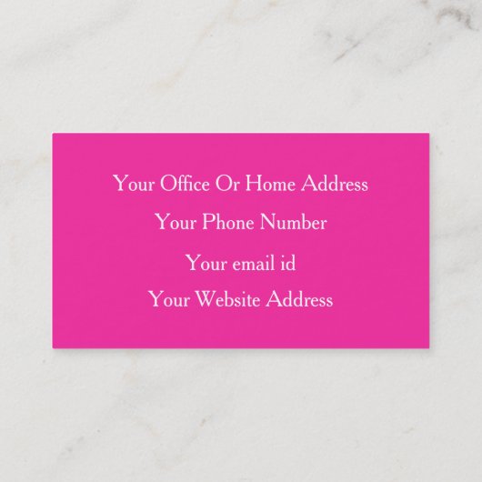 Pink Bright farbenfroher Hochzeitsplaner nach Maß Visitenkarte (Rückseite)